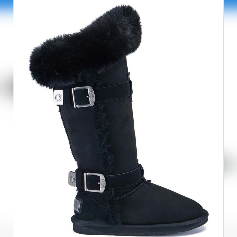 Australia Luxe Collective Tsar Tall Suede Leather Sheepskin Boot Designer #467